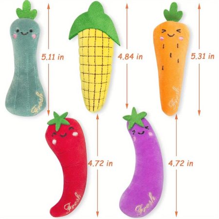 [Catnip Toys for Indoor Fun] 5 pcs Interactive Catnip Toys - Soft & Durable, Catnip-Filled Centers, Encourages Playful Behavior - For Indoor Cats